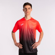 Футболка Joma 102764.119 Tiger Iv Short Sleeve T-shirt Black Fluor Coral