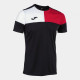 Футболка JOMA 103084.106 Crew V Short Sleeve T-shirt Black Red