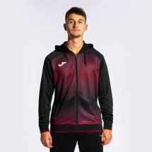 Олімпійка Joma 103236.115 Tiger V Zip-up Hoodie Black Burgundy
