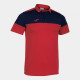 Футболка поло JOMA 103297.603 Crew V Short Sleeve Polo Red Navy