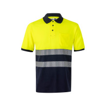 Футболка поло VELILLA 305523_61/20 Short Sleeve Two-tone Cotton Polo Shirt With Segme