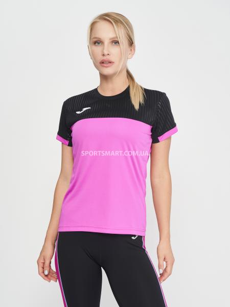 Футболка Joma 901644.030 Montreal Short Sleeve T-shirt Fluor Pink Black