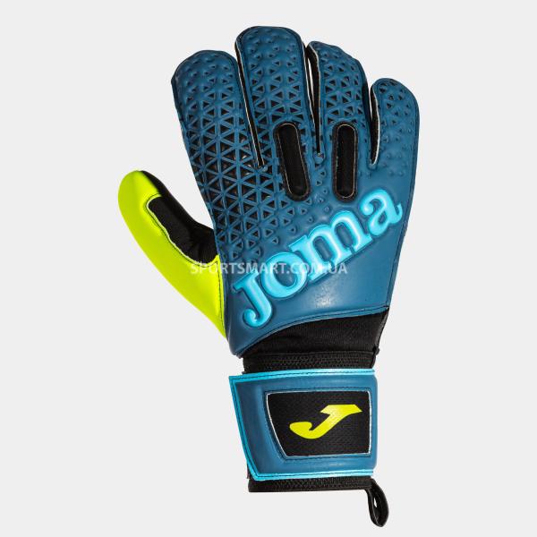 Воротарські рукавиці Joma 401195.301 Premier Goalkeeper Gloves Blue Black Fluor Yellow
