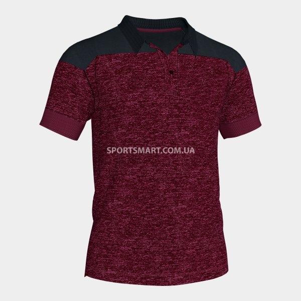 Футболка поло JOMA 101282.672 Polo Shirt Winner Ii Cotton Burgundy-black  S/s