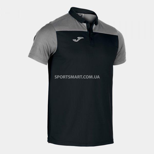 Футболка поло JOMA 101371.111 Polo Shirt Combi Black-grey S/s