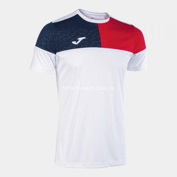 Футболка JOMA 103084.206 Crew V Short Sleeve T-shirt White Red