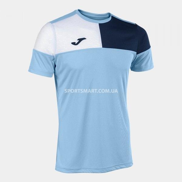 Футболка JOMA 103084.353 Crew V Short Sleeve T-shirt Sky Blue Navy