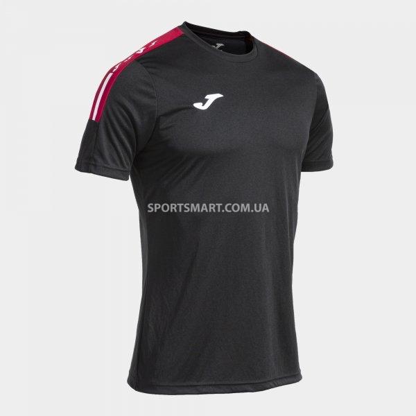 Футболка JOMA 103245.106 Olimpiada Short Sleeve T-shirt Black Red
