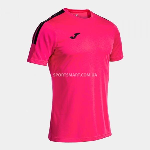Футболка JOMA 103245.501 Camiseta Manga Corta Olimpiada Fucsia Negro