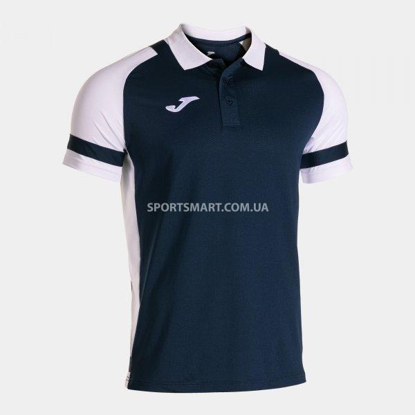 Футболка поло JOMA 104489.332 Lider Short Sleeve Polo Navy Blue White