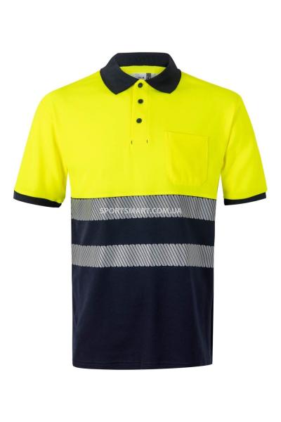 Футболка поло VELILLA 305523_61/20 Short Sleeve Two-tone Cotton Polo Shirt With Segme