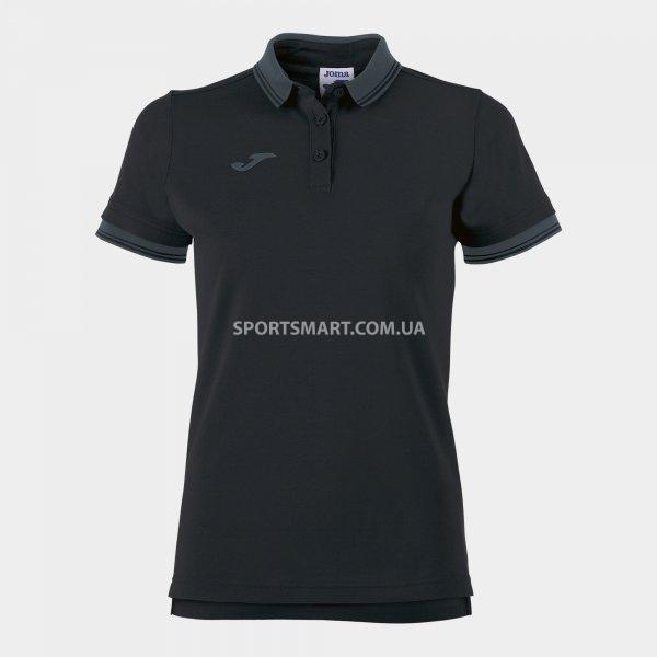 Футболка поло JOMA 900444.100 Polo Shirt Bali Ii Black Woman S/s