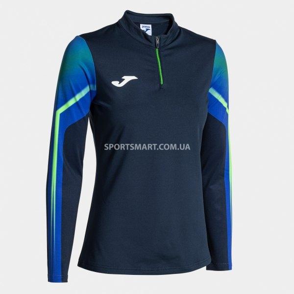 Реглан жіночий JOMA 902253.317 Sudadera Elite Xi Marino Verde Fluor