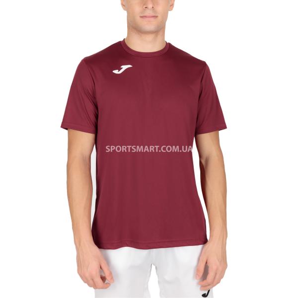 Футболка JOMA 100052.671 T-shirt Combi Burgundy S/s