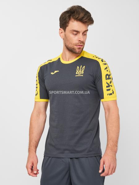 Футболка Joma AT102362B159 Fed. Futbol Ucrania Short Sleeve T-shirt Anthracit