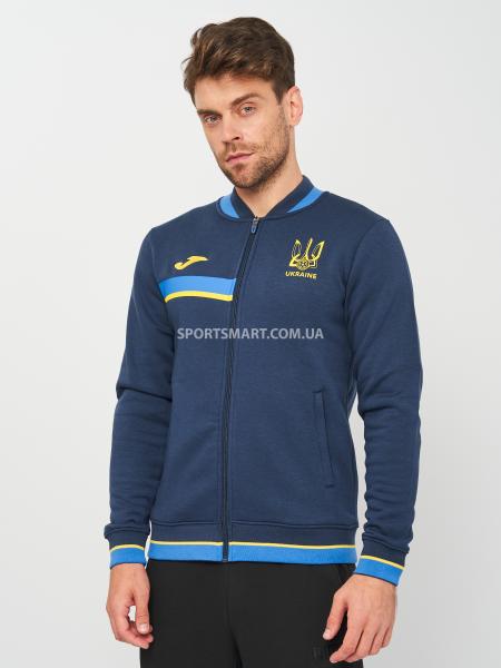 Олімпійка Joma AT102377A339 Fed. Futbol Ucrania Full Zip Sweatshirt Dark Navy 