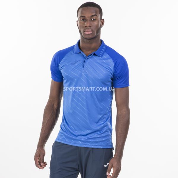 Футболка поло Joma 100639.700 Polo Torneo Ii White-royal S/s