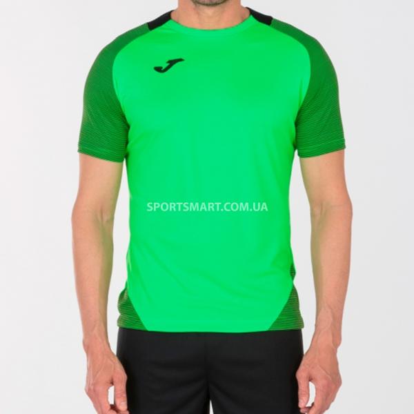 Футболка Joma 101508.021 Essential Ii T-shirt Fluor Green-black S/s