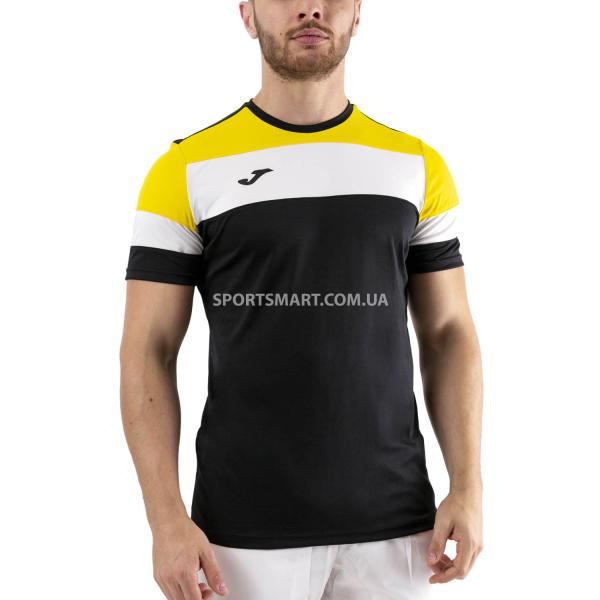 Футболка Joma 101534.109 Crew Iv T-shirt Black-yellow S/s
