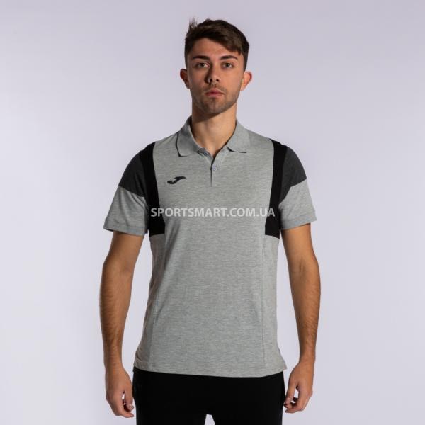 Футболка поло JOMA 102734.251 Confort Iii Short Sleeve Polo Melange Grey
