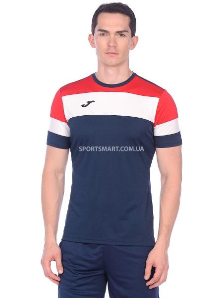 Футболка JOMA 101534.336 Crew Iv T-shirt Dark Navy-red S/s