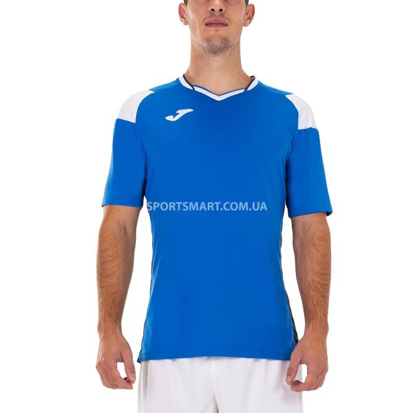 Футболка JOMA 101269.702 T-shirt Crew Iii Royal-white-navy S/s