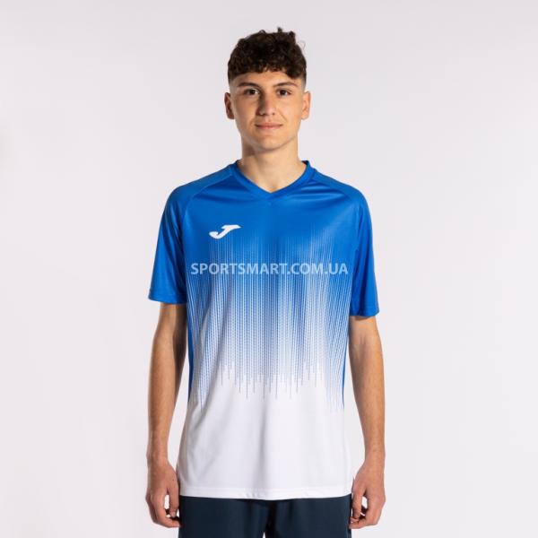 Футболка JOMA 102764.207 Tiger Iv Short Sleeve T-shirt White Royal