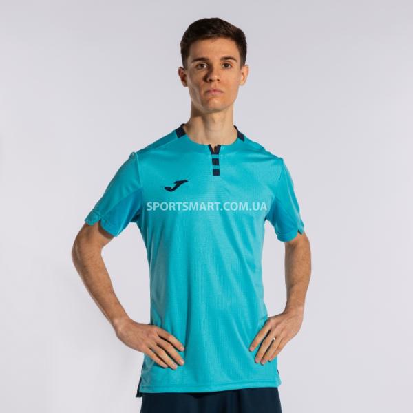 Футболка Joma 102766.013 Gold Iv Short Sleeve T-shirt Fluor Turquoise-navy