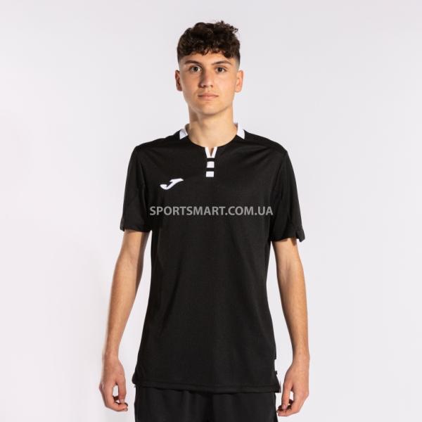 Футболка Joma 102766.102 Gold Iv Short Sleeve T-shirt Black White