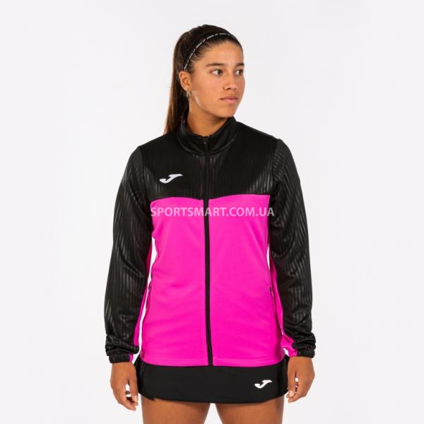 Олімпійка JOMA 901645.030 Montreal Full Zip Sweatshirt Fluor Pink Black