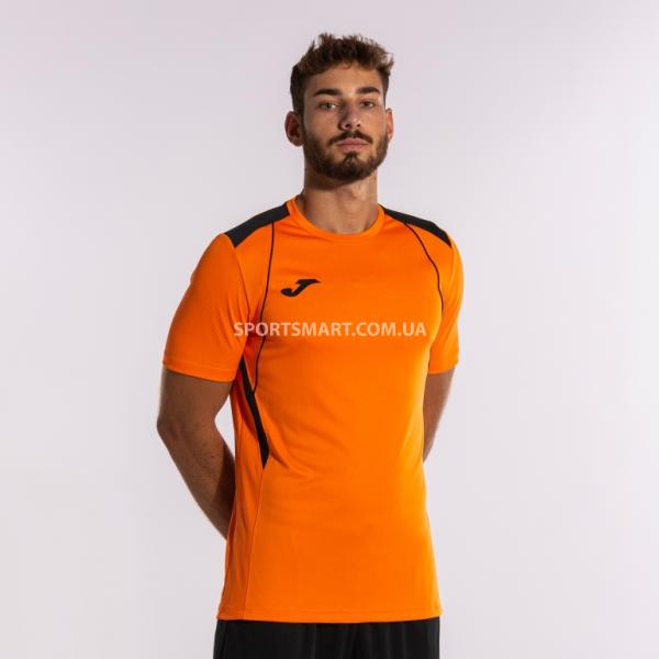 Футболка Joma 103081.881 Championship Vii Short Sleeve T-shirt Orange Black