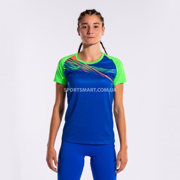 Футболка Joma 901811.722 Elite X Short Sleeve T-shirt Royal Fluor Green