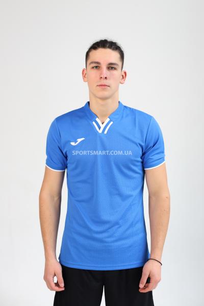 Футболка Joma 102765.702 Toletum Iv Short Sleeve T-shirt Royal White