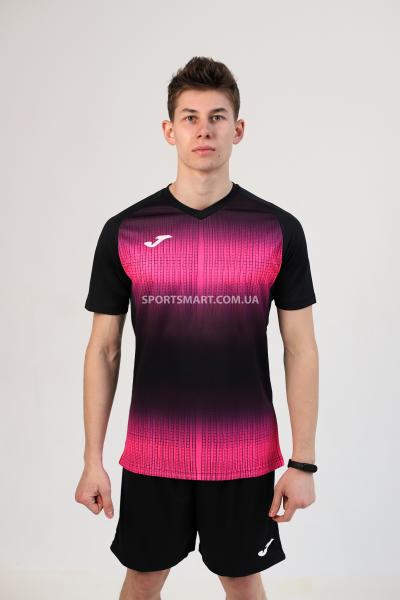 Футболка JOMA 103235.118 Tiger V Short Sleeve T-shirt Black Fluor Pink