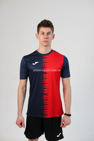Футболка JOMA 103240.336 City Ii Short Sleeve T-shirt Navy Red