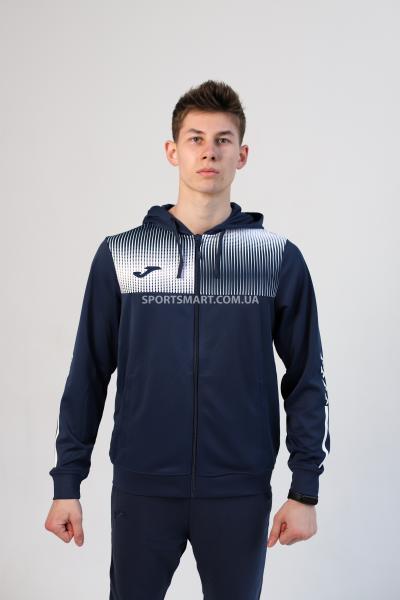 Олімпійка JOMA 103315.332 Eco Supernova Zip-up Hoodie Navy White